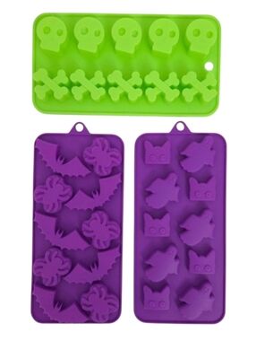 Wilton Halloween Flexible Silicone Chocolate Candy Mold (Set‎ of 3)